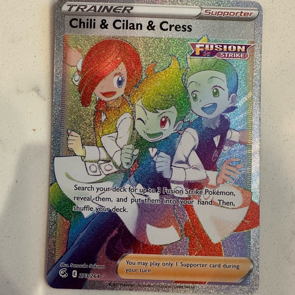 Pokemon Card
Chili & Cilan Cress Rainbow 2021 Fusion Strike